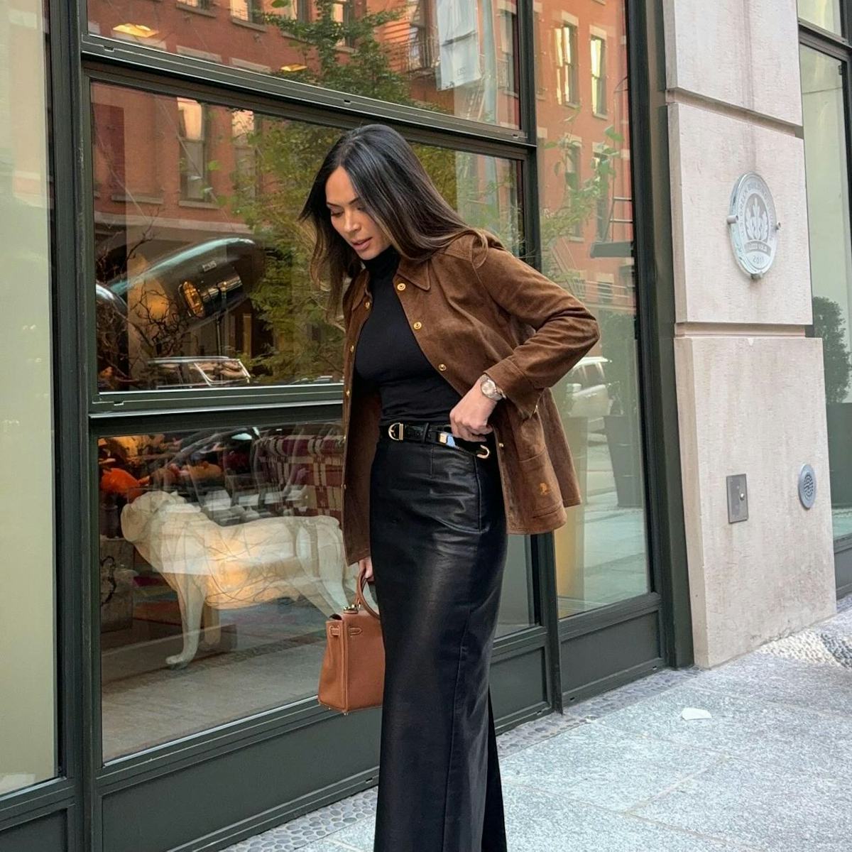 Suede Jacket With Maxi Skirt Suede Jacket With Maxi Skirt — Doc Martens Outfits