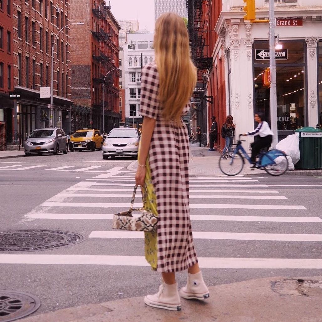 Pink and white checkered midi dress Pink and white checkered midi dress — Dress Outfits