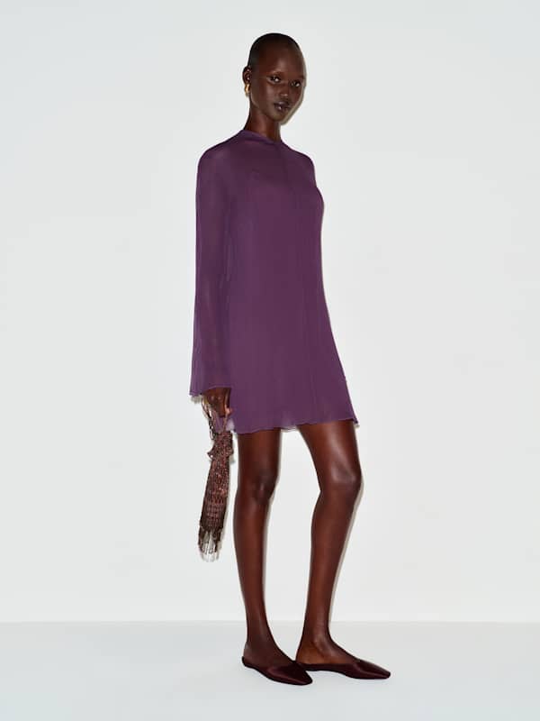 Purple Bell Sleeve Mini Dress Purple Bell Sleeve Mini Dress — Dress with Sleeves