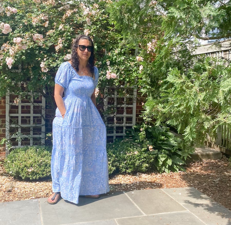Light blue floral puff sleeve maxi dress Light blue floral puff sleeve maxi dress — Dresses for Moms