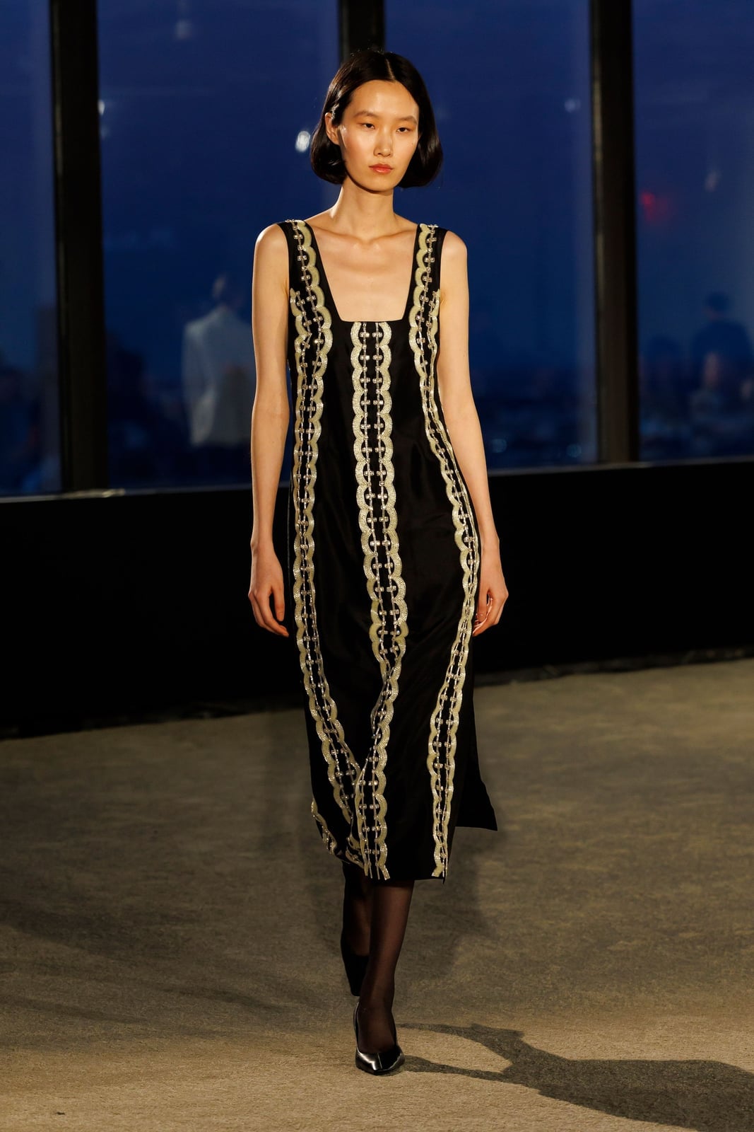 Black Cream Graphic Print Straight Midi Dress Black Cream Graphic Print Straight Midi Dress — Dresses to Wear