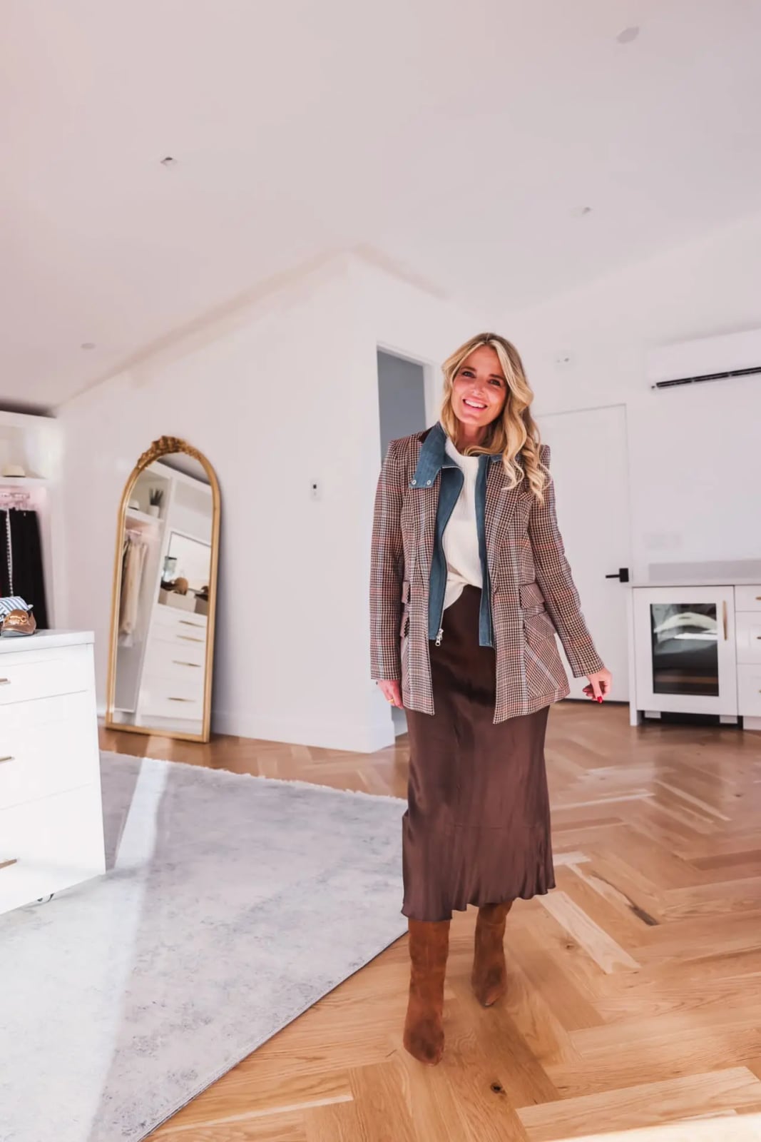 Plaid Blazer Over Layered Autumn Outfit Plaid Blazer Over Layered Autumn Outfit — Dressy Outfits