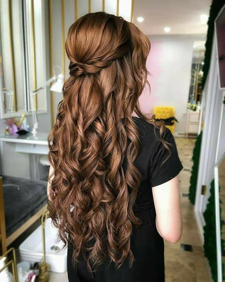 Elegant Braided Half-Up Waves For Winter