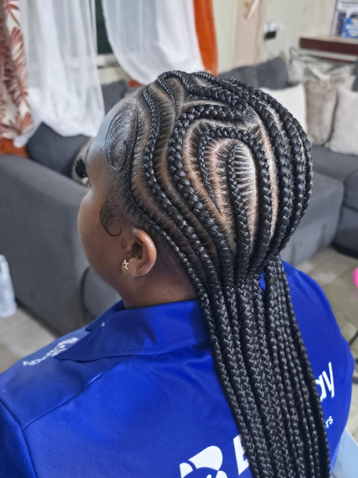 Elegant Cornrows With Swirl Baby Hairs