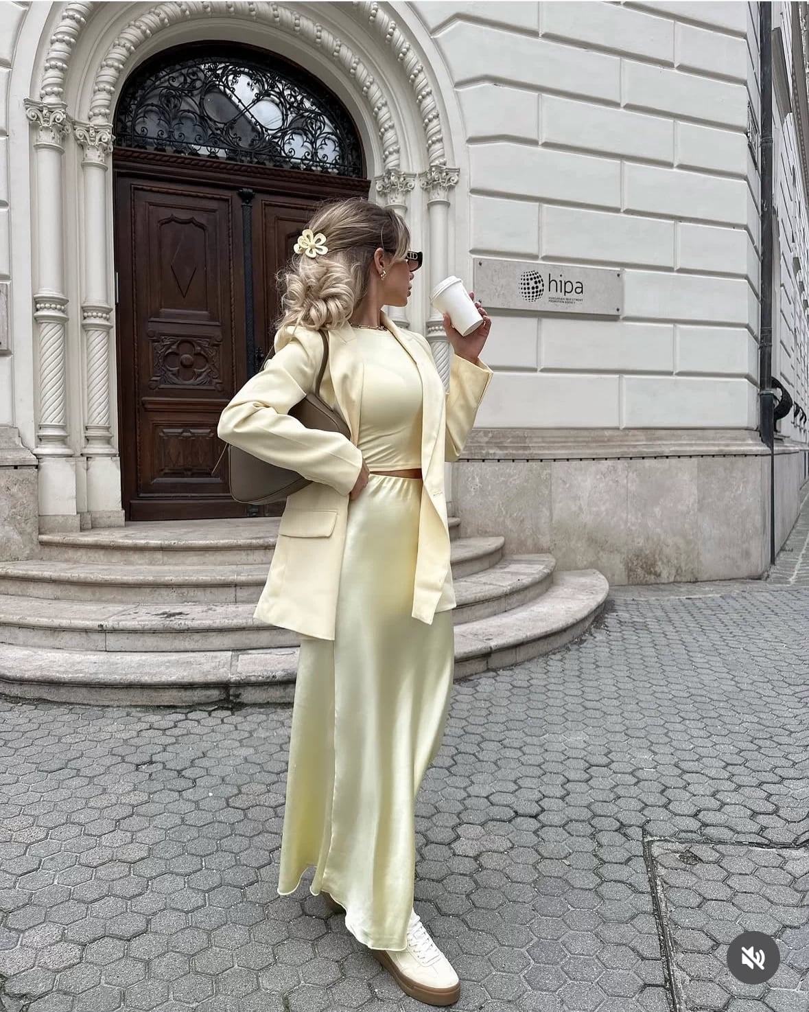 Satin Slip Dress With Relaxed Blazer Satin Slip Dress With Relaxed Blazer — Elegant Outfits