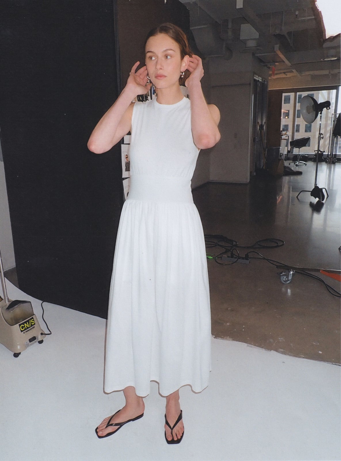 Simple White Sleeveless Dress Simple White Sleeveless Dress — Elegant Outfits