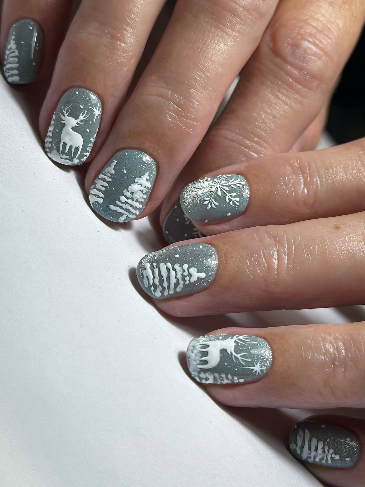 Enchanted Forest Winter Wonderland Nails