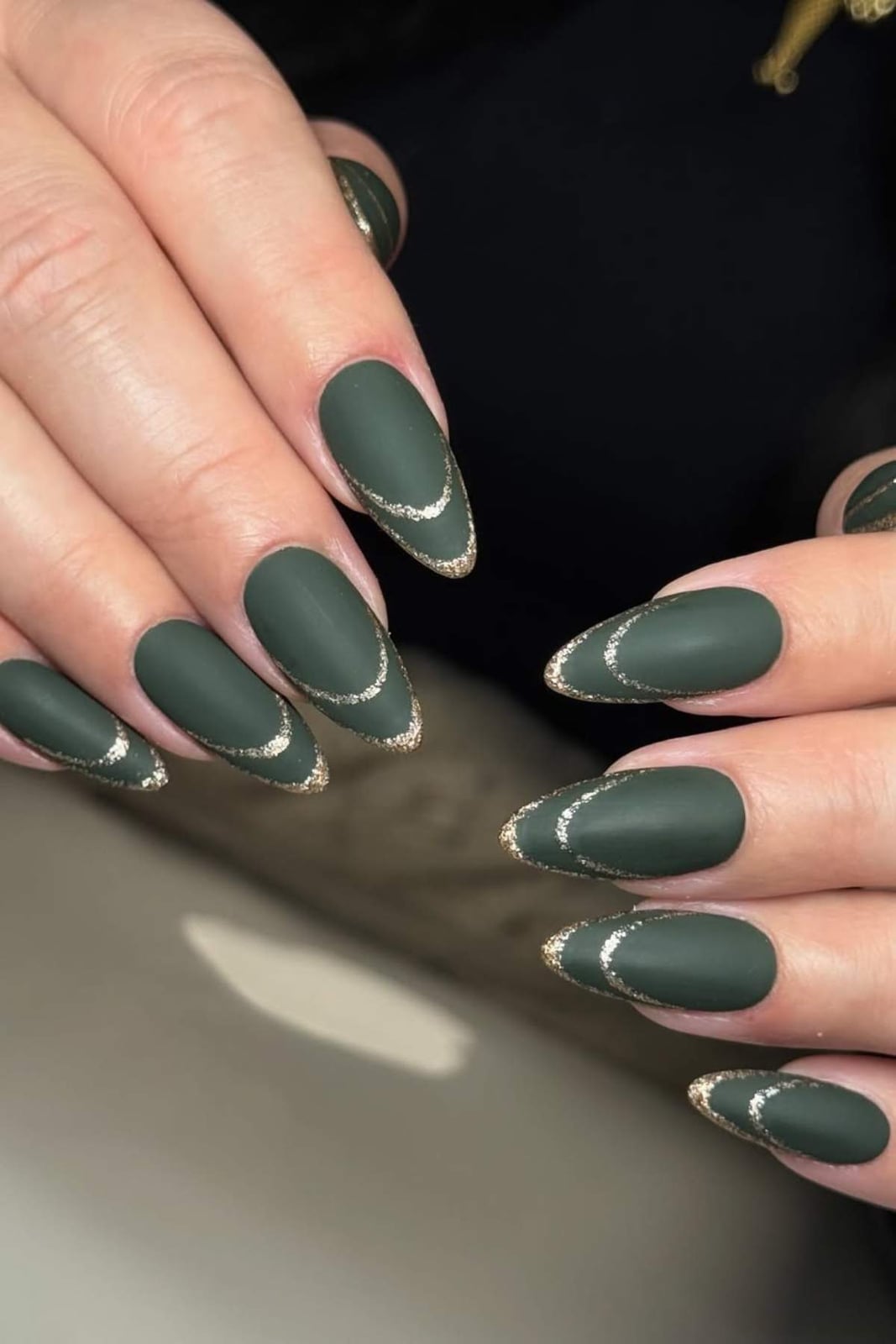 Short Square Matte Olive Green Short Square Matte Olive Green — Forest Green Nails
