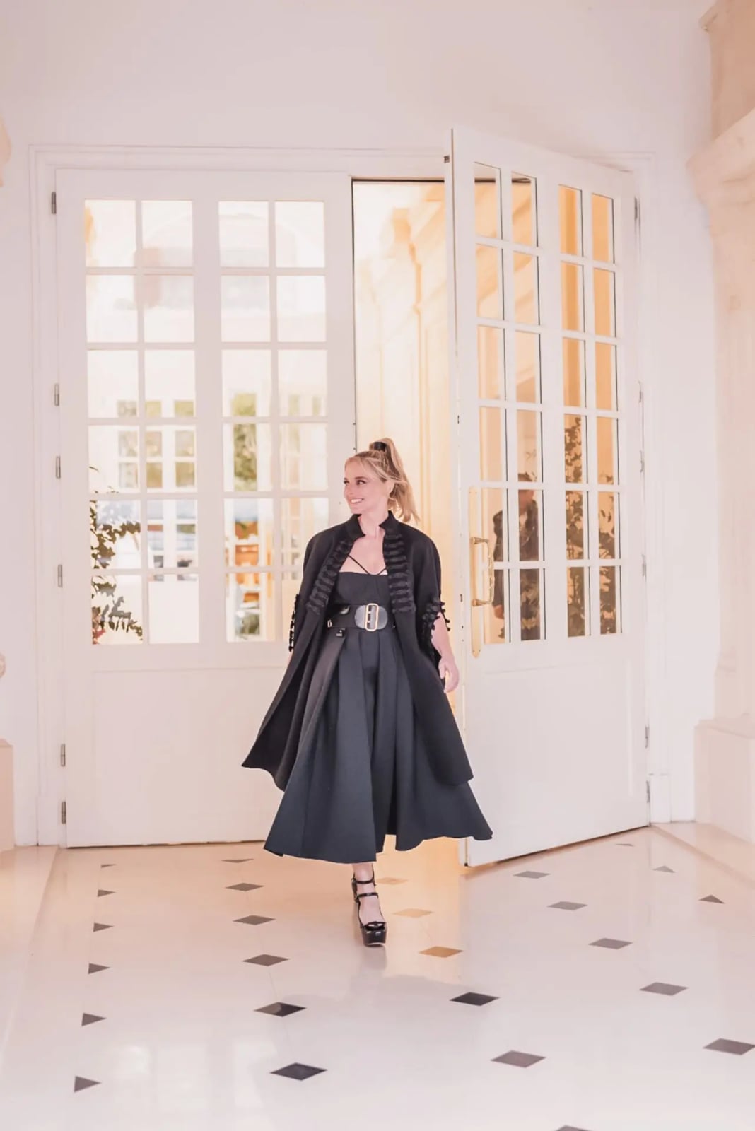 Monochromatic Black Formal Outfit with Ornate Coat Monochromatic Black Formal Outfit with Ornate Coat — Formal Outfits