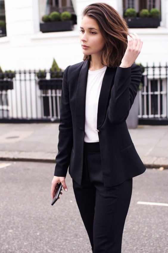 Black tuxedo jacket white t-shirt evening formal Black tuxedo jacket white t-shirt evening formal — Formal Style