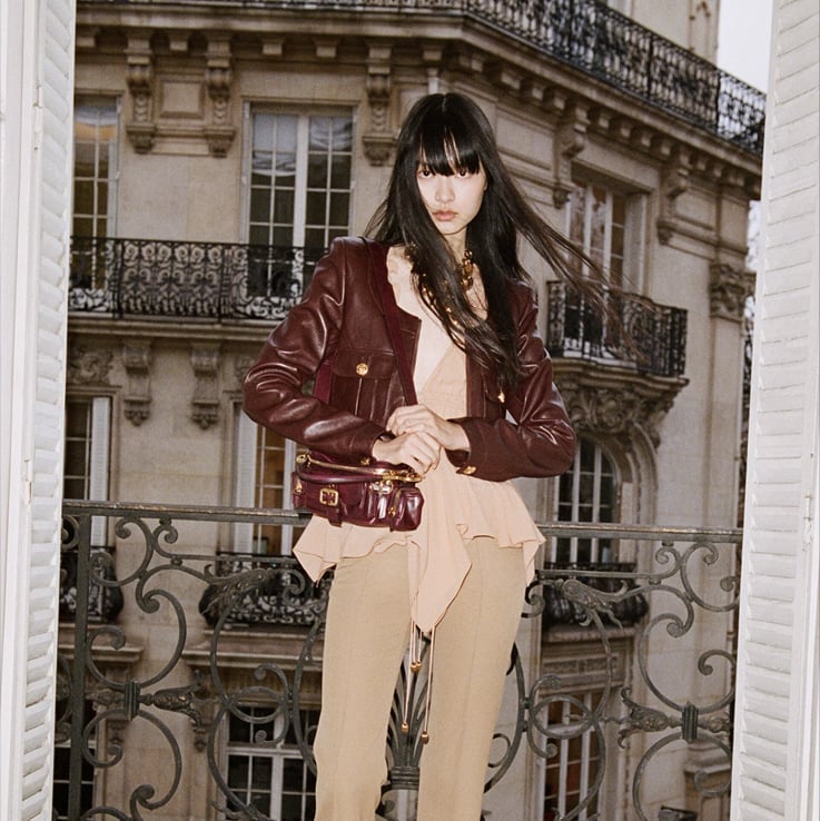 Burgundy Leather Jacket With Tan Trousers Burgundy Leather Jacket With Tan Trousers — French Outfits