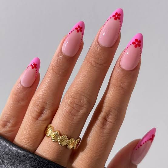 Medium Almond Soft Pink French Tips Medium Almond Soft Pink French Tips — French Tip Nails