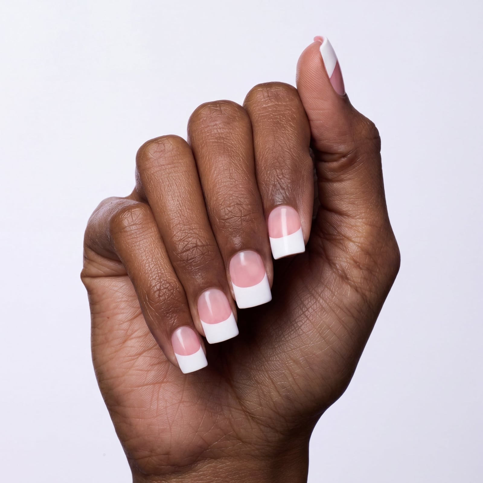 Opaque White French Short Square Nails Opaque White French Short Square Nails — French Tip Nails Square