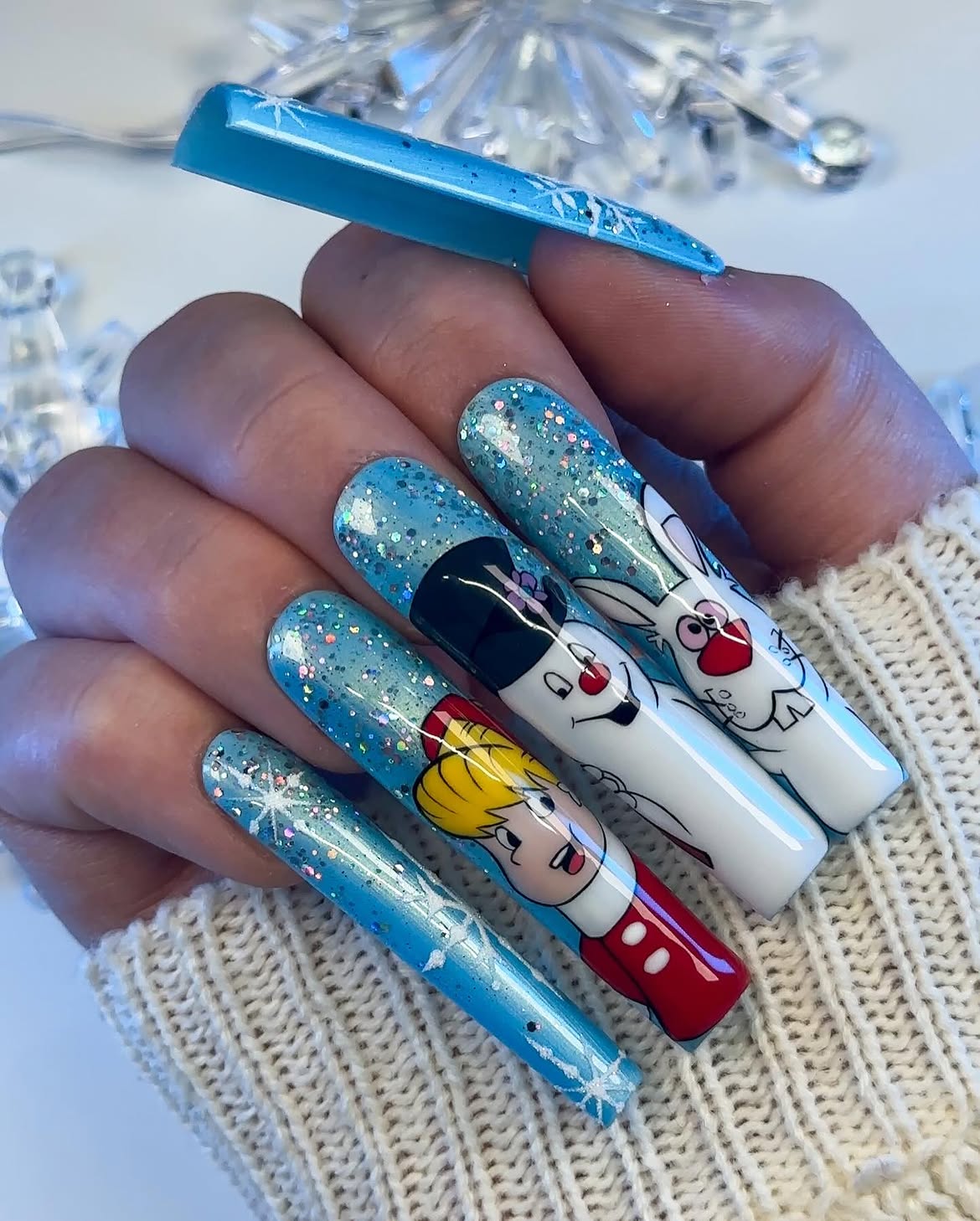 Frosty and Rudolph The Red-Nosed Reindeer Coffin Nails