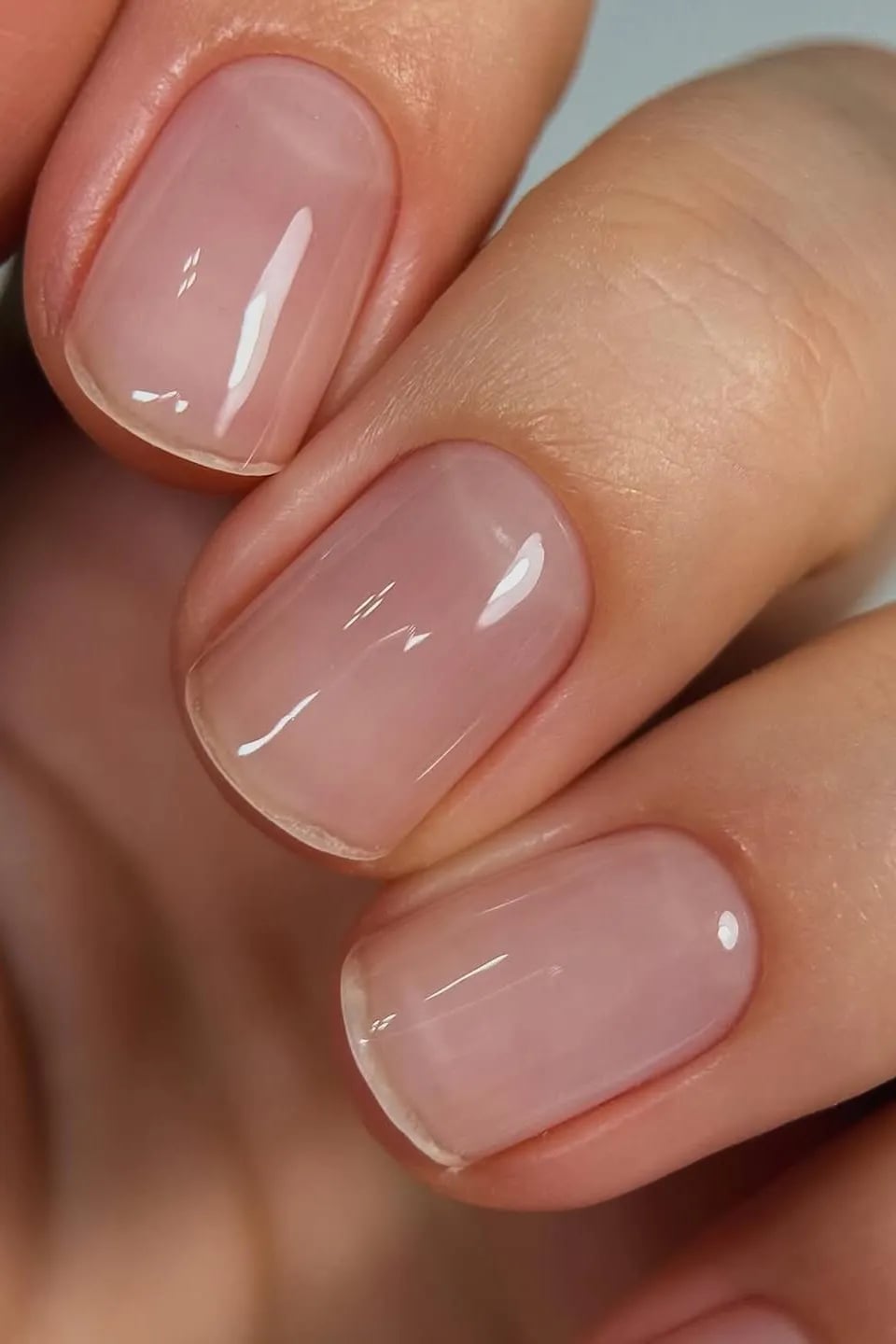 Short Square Natural Sheer Nude Short Square Natural Sheer Nude — Gel Nails Polish
