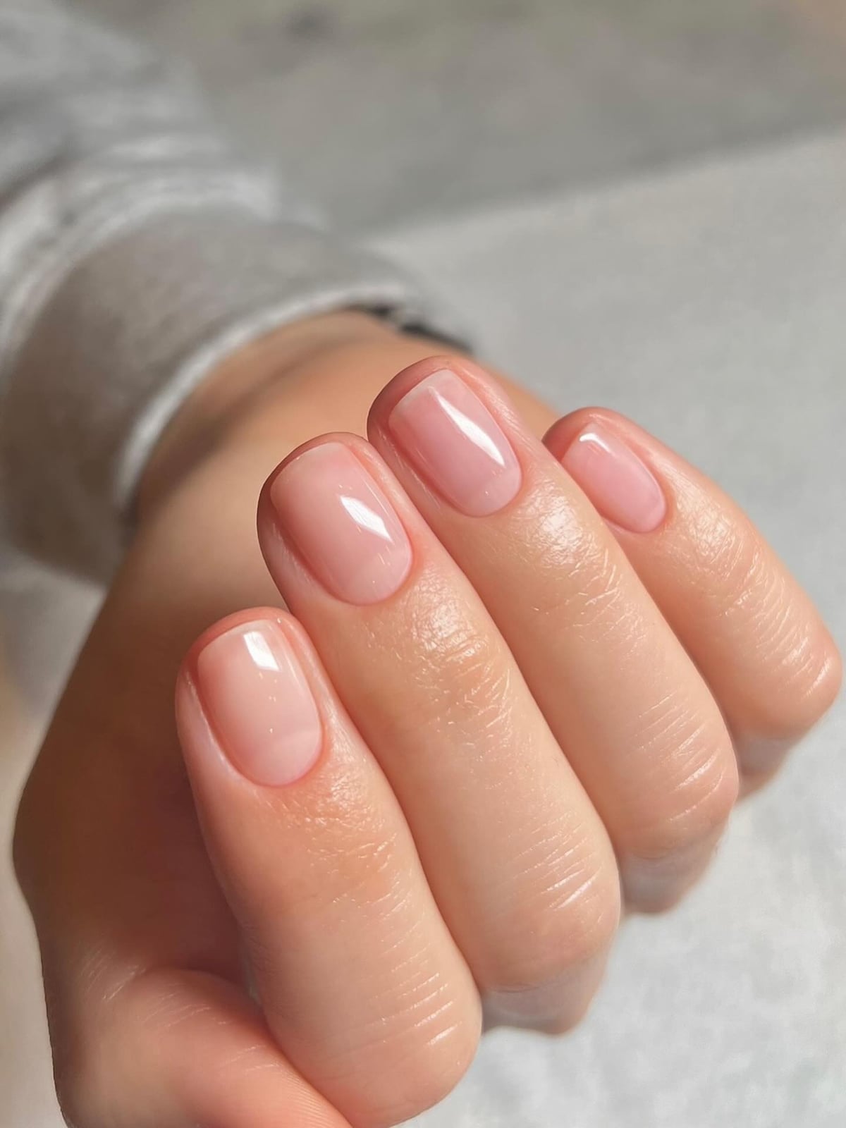 Short Square Flawless Sheer Nude, Glossy Short Square Flawless Sheer Nude, Glossy — Gel Nails Polish