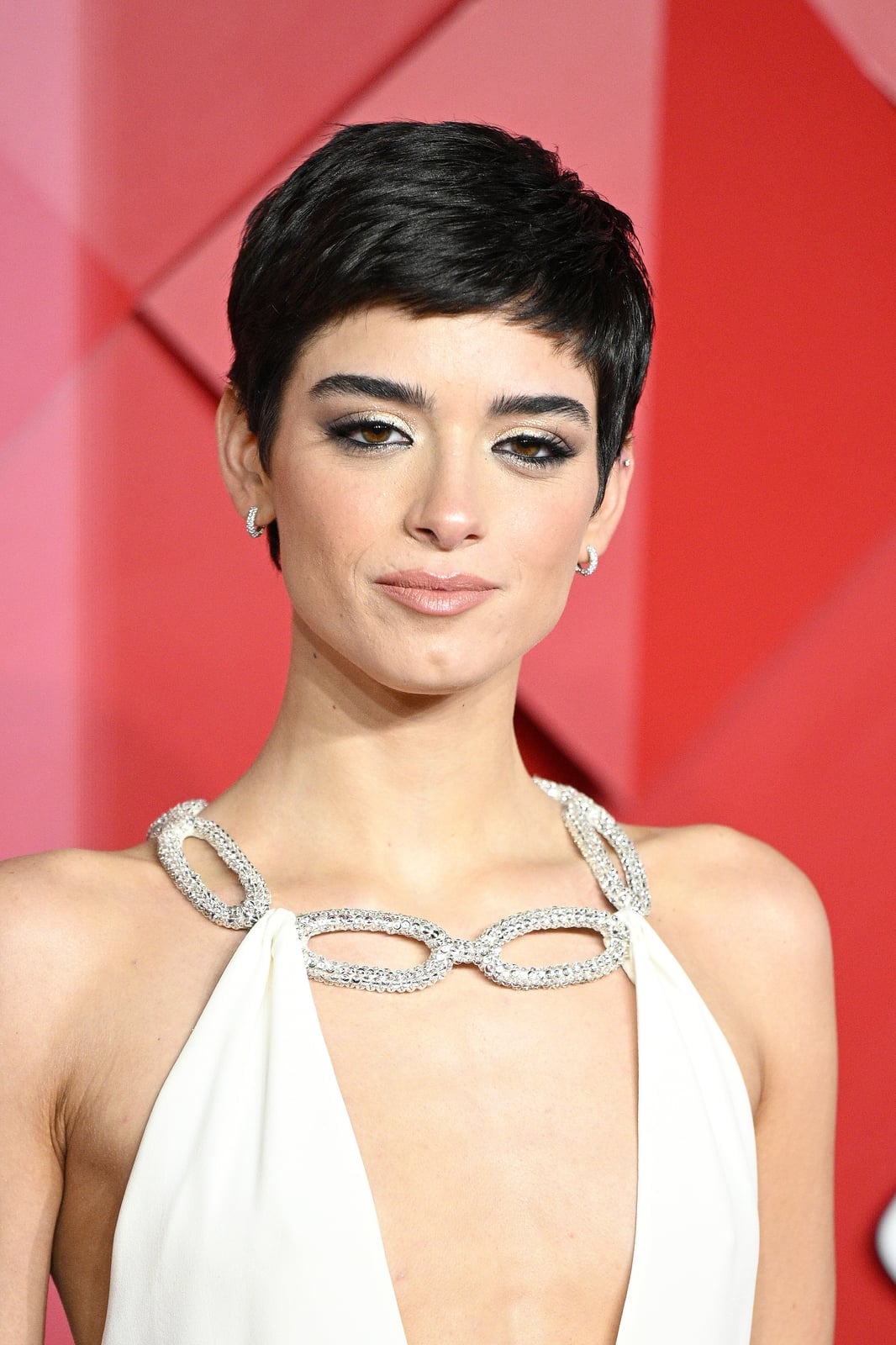 Dark Brown Pixie With Textured Side Bangs Dark Brown Pixie With Textured Side Bangs — Girl Pixie