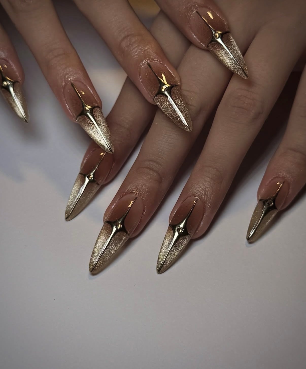 Modern Chrome Nails Design Ideas Modern Chrome Nails Design Ideas — Gold Chrome Nails