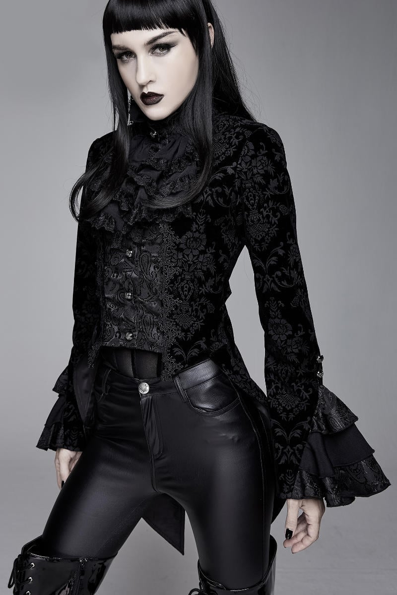 Velvet Tailcoat Jacket Outfit Velvet Tailcoat Jacket Outfit — Gothic Style