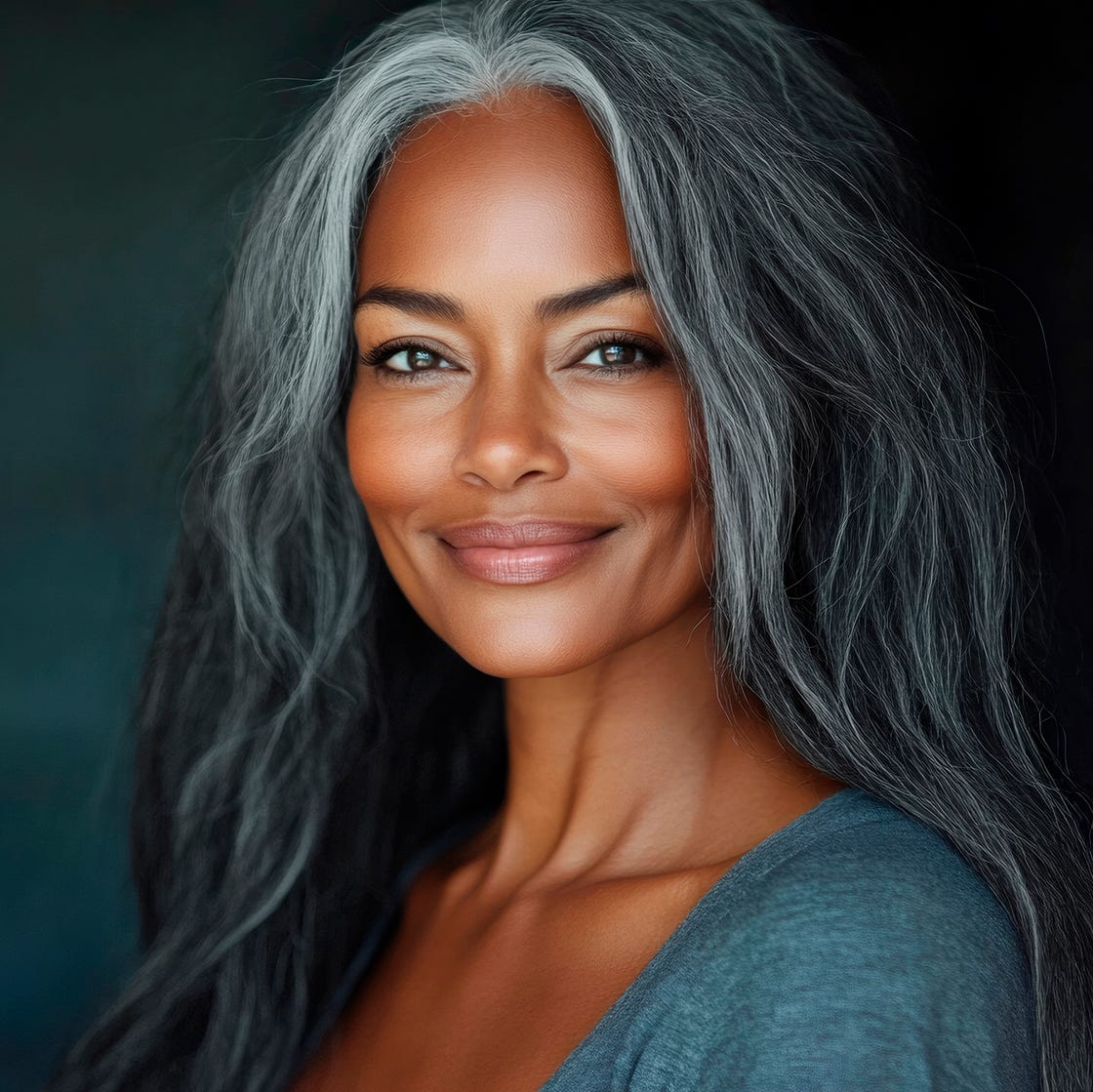 Mid-Length With Platinum Blonde Highlights Mid-Length With Platinum Blonde Highlights — Gray Blending