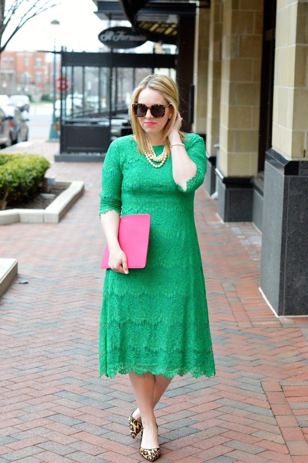 Bright Green Lace Fit and Flare Dress Bright Green Lace Fit and Flare Dress — Green Dress Outfit