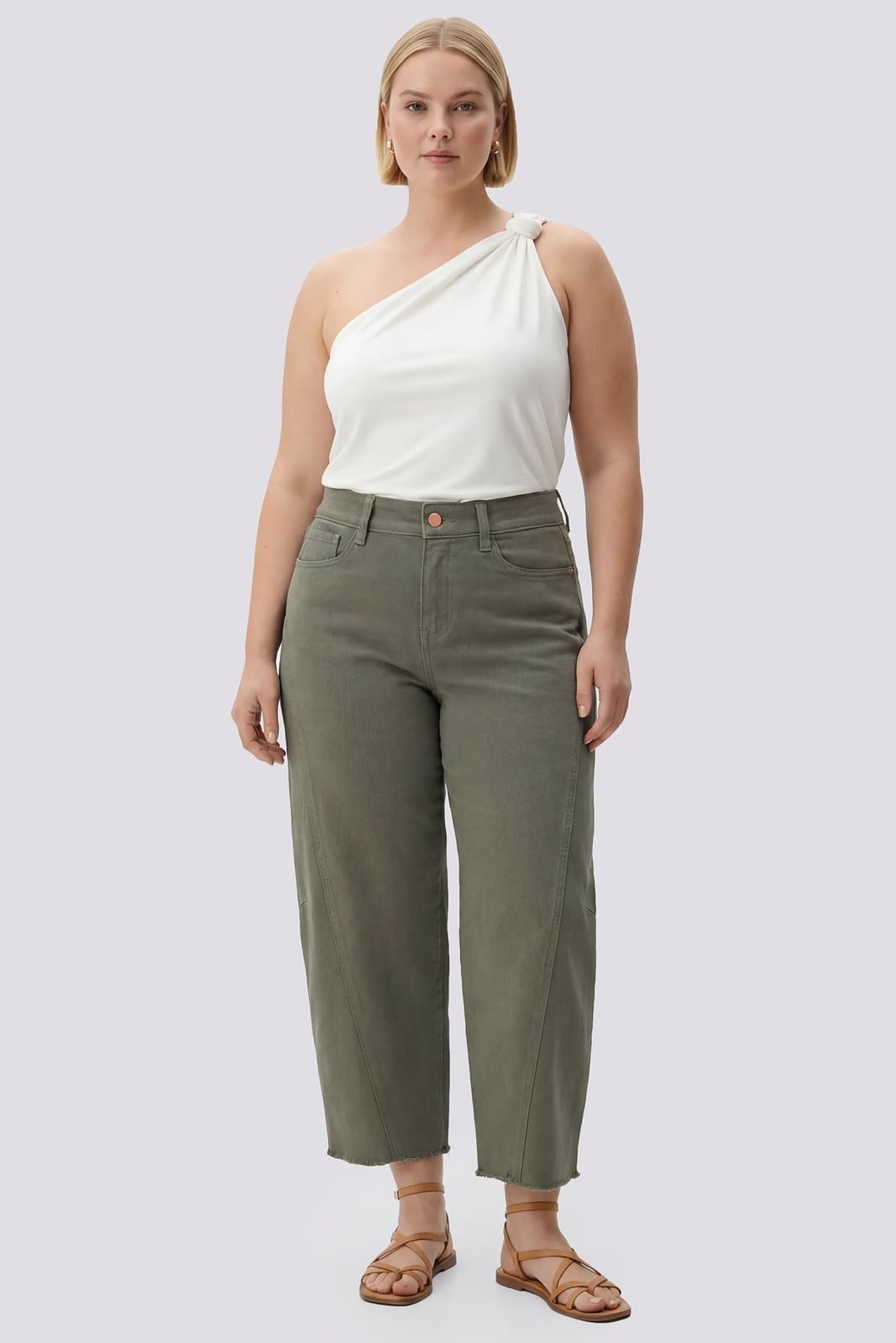 Olive Green Relaxed Fit Cropped Jeans Olive Green Relaxed Fit Cropped Jeans — Green Jeans Outfits