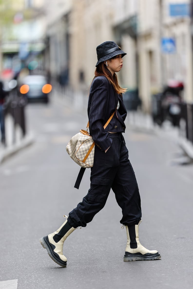 Pinstripe Blazer Cargo Pants Pinstripe Blazer Cargo Pants — Grunge Outfits