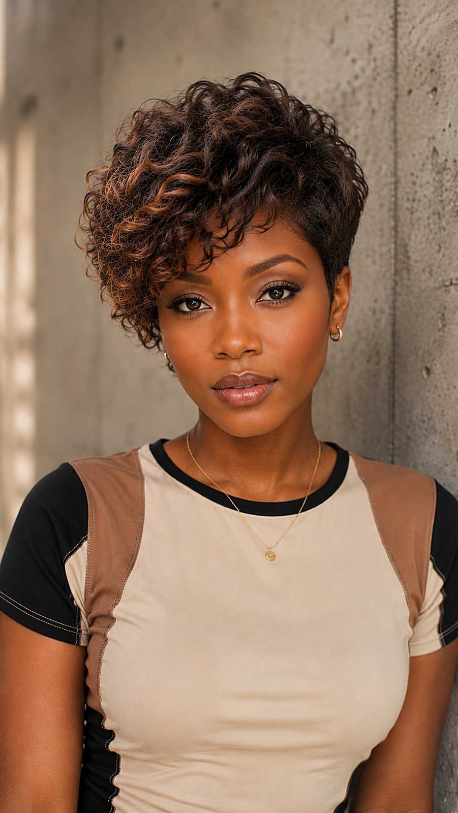 Bixie With Textured Curly Top Bixie With Textured Curly Top — Haircuts for Black Women