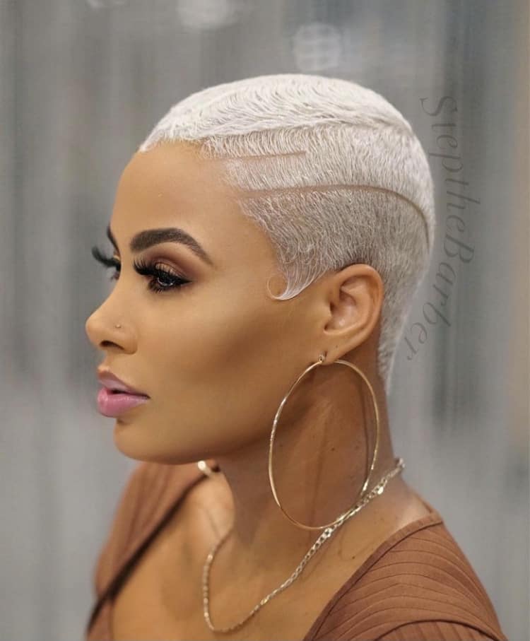 Very Short Platinum Blonde Finger Waves Very Short Platinum Blonde Finger Waves — Haircuts for Black Women