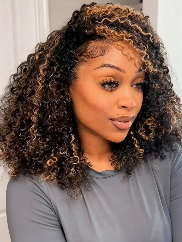 Layered Bob With Highlighted Curls Layered Bob With Highlighted Curls — Haircuts for Black Women