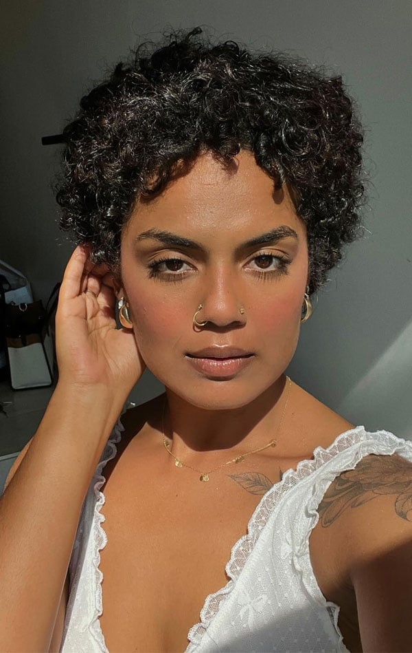 Tapered Cut With Natural Curls Tapered Cut With Natural Curls — Haircuts for Black Women