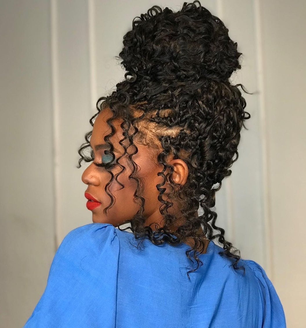 Textured Pixie With Natural Curls, Mid-Back Textured Pixie With Natural Curls, Mid-Back — Haircuts for Black Women