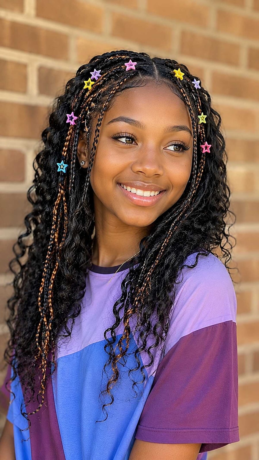 Long Box Braids With Blonde Highlights Long Box Braids With Blonde Highlights — Hairstyles for Teens