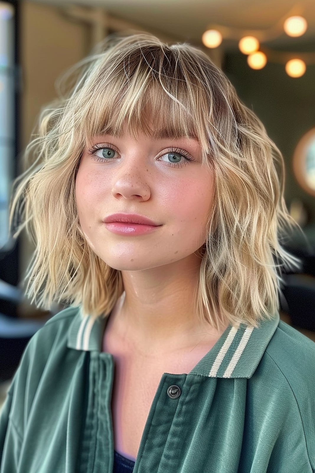 Chin Shag Bob With Textured Curtain Bangs Chin Shag Bob With Textured Curtain Bangs — Hairstyles for Teens