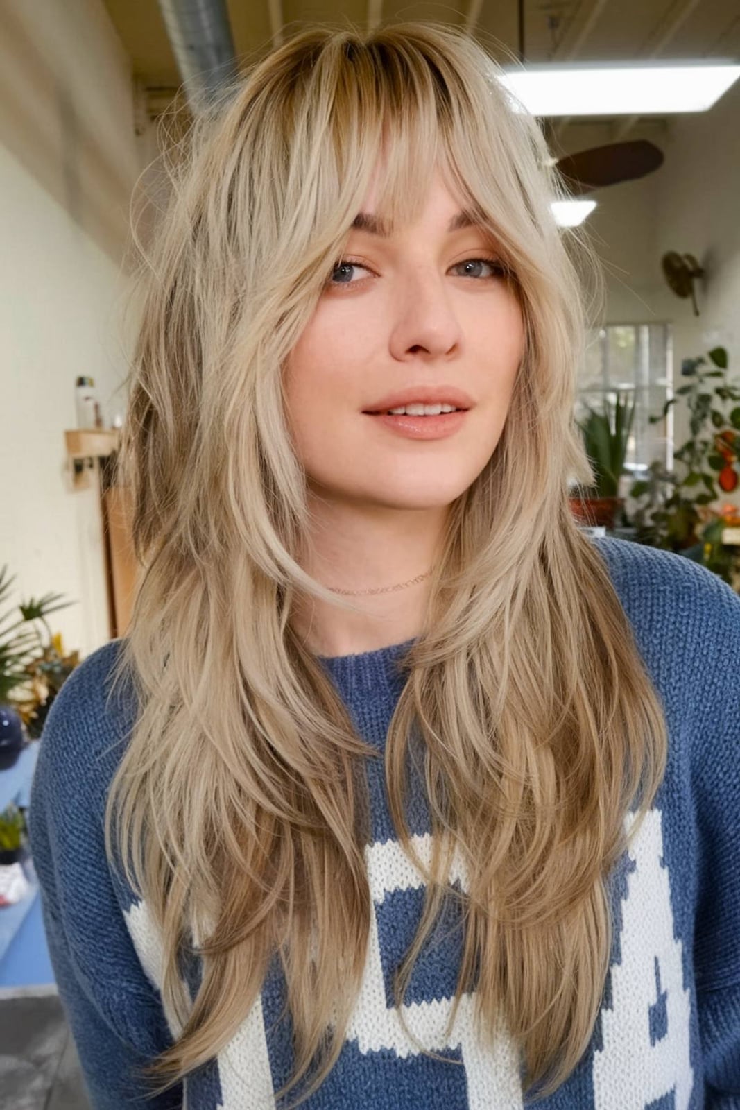 Collarbone Shag With Curtain Bangs Collarbone Shag With Curtain Bangs — Hairstyles for Teens