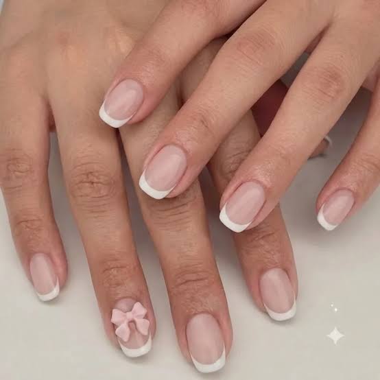 Hello Kitty French Tip Almond Nails Hello Kitty French Tip Almond Nails — Hello Kitty Nails