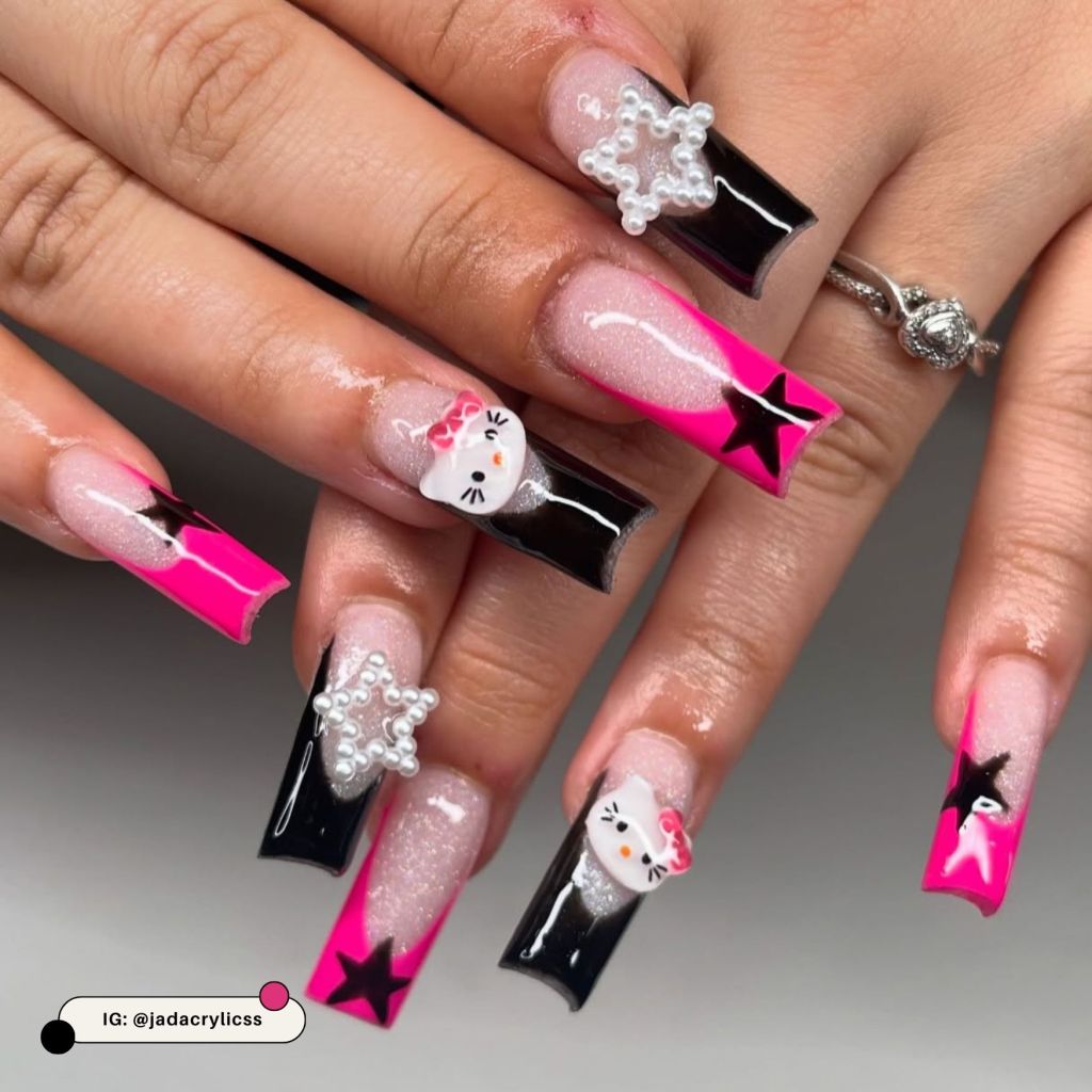 3D Hello Kitty Coffin Nails 3D Hello Kitty Coffin Nails — Hello Kitty Nails