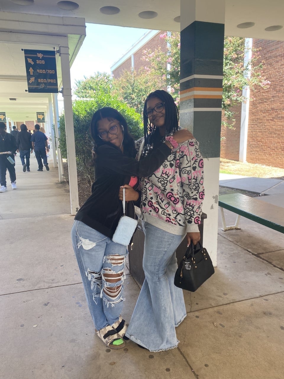 Zip-Up Hoodie With Wide Leg Jeans Zip-Up Hoodie With Wide Leg Jeans — High School Outfits