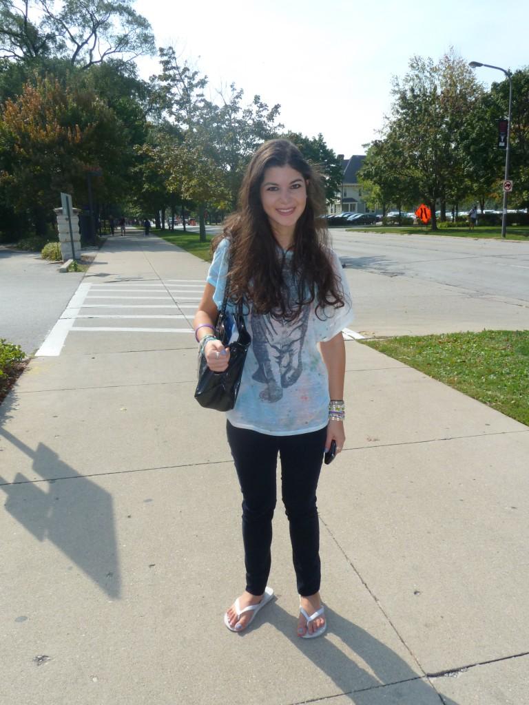 Graphic T-shirt With Black Pants Graphic T-shirt With Black Pants — High School Outfits