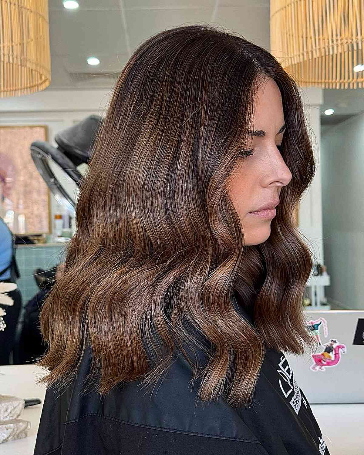 Mid-Back Medium Brown With Blonde Highlights Mid-Back Medium Brown With Blonde Highlights — Highlights on Brown Hair