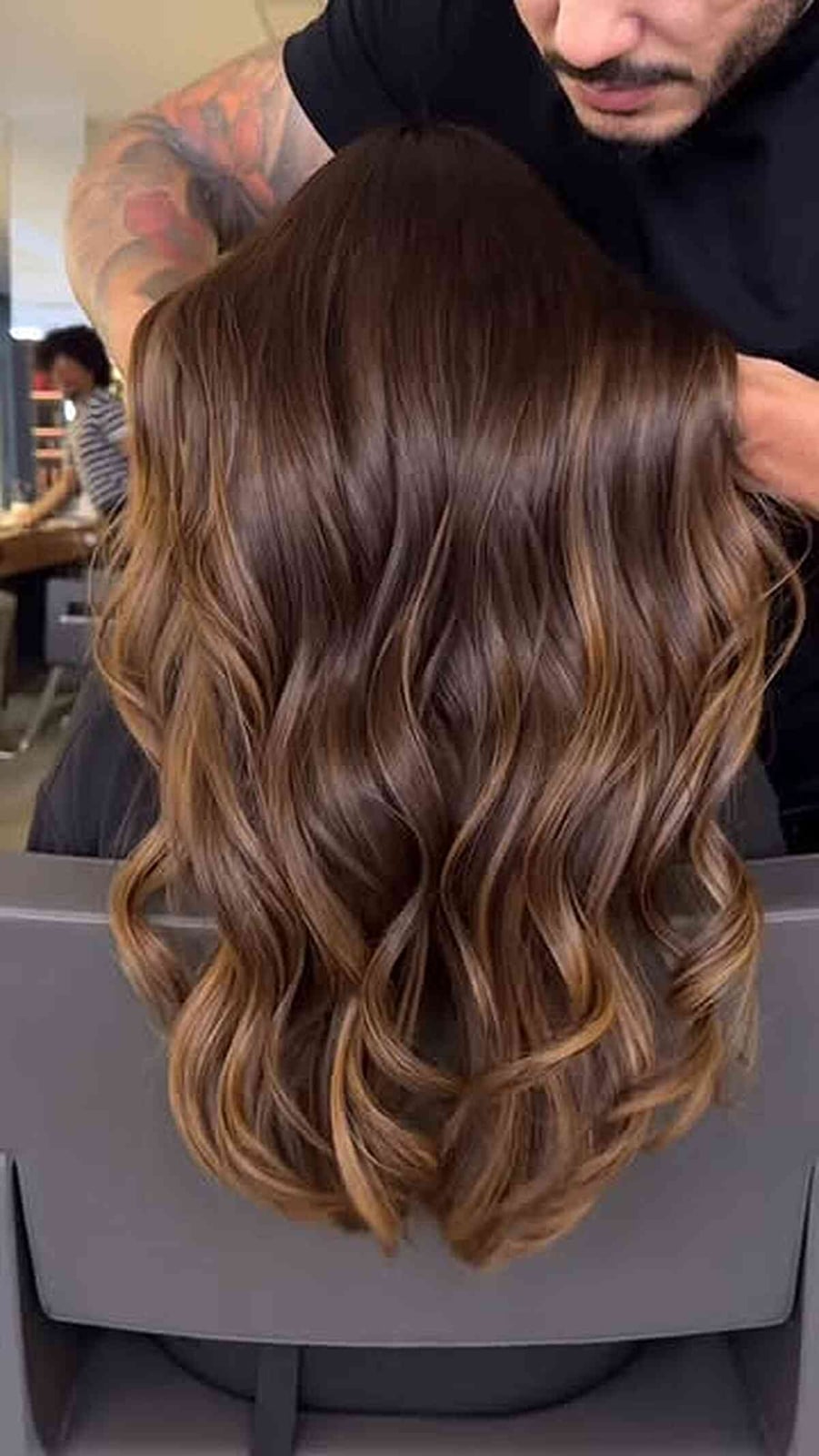 Mid-Back Dark Brown With Subtle Caramel Highlights Mid-Back Dark Brown With Subtle Caramel Highlights — Highlights on Brown Hair