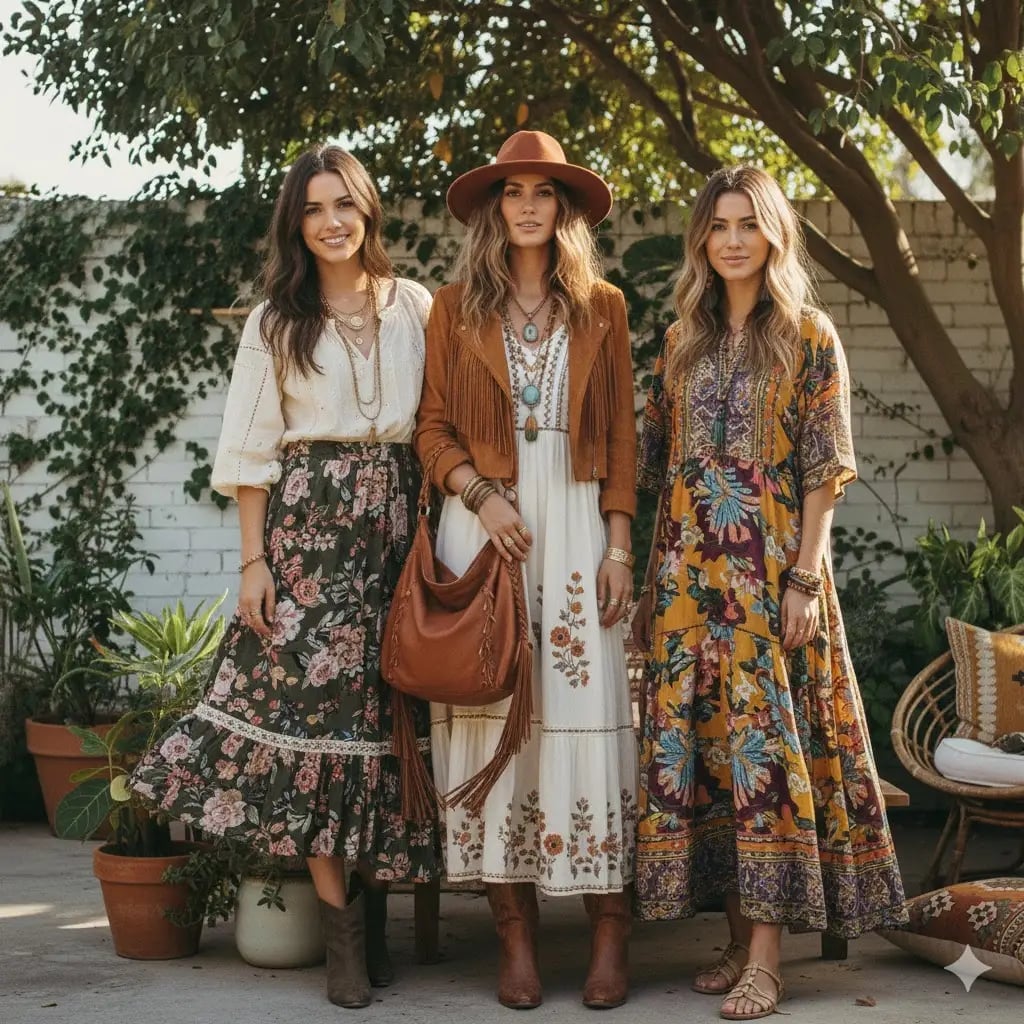Fringed Suede Jacket Over White Maxi Dress Fringed Suede Jacket Over White Maxi Dress — Hippie Outfits