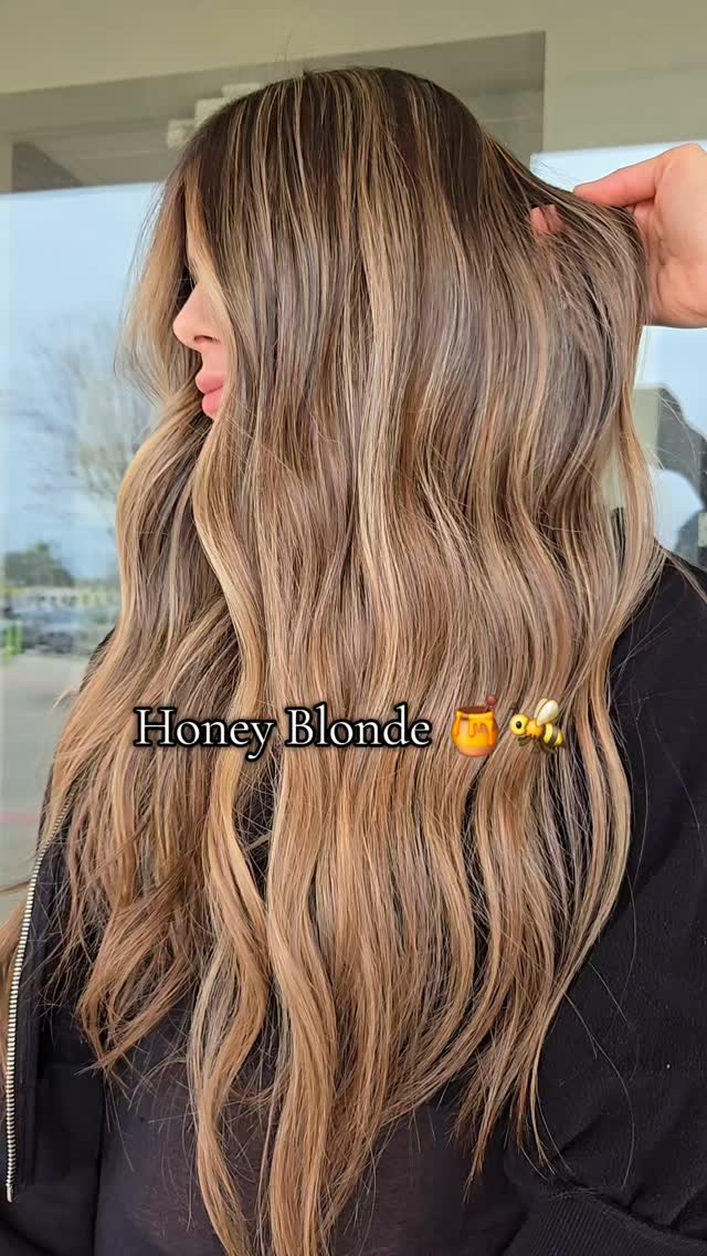 Mid-Back Deep Honey Blonde With Ribbon Highlights Mid-Back Deep Honey Blonde With Ribbon Highlights