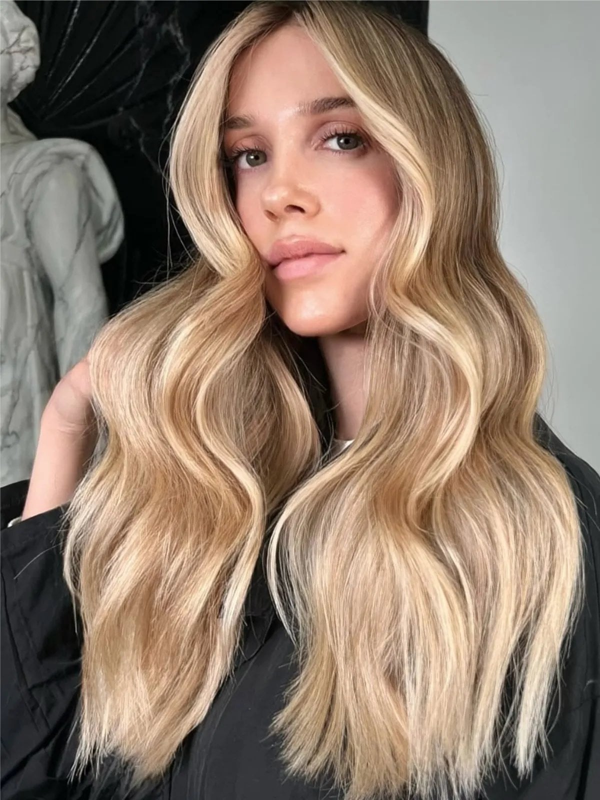 Mid-Back Ash Blonde With Honey Undertones Mid-Back Ash Blonde With Honey Undertones — Honey Blonde