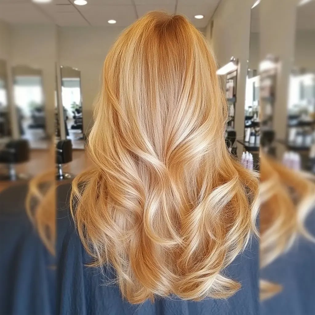 Shoulder Honey Blonde Balayage Blowout Shoulder Honey Blonde Balayage Blowout