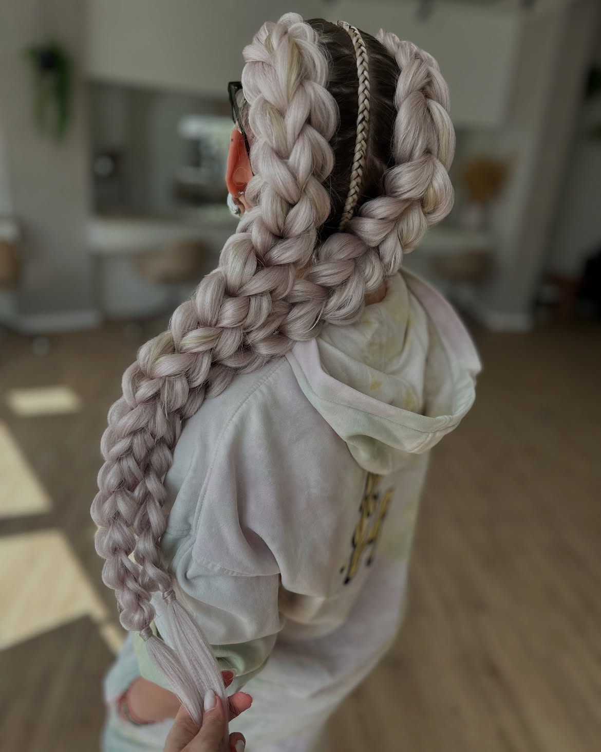 Ice Blonde Jumbo Braids For Winter
