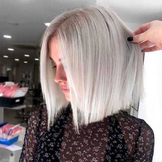 Chin Length Bob Icy Ash Blonde, Straight Chin Length Bob Icy Ash Blonde, Straight — Icy Blonde