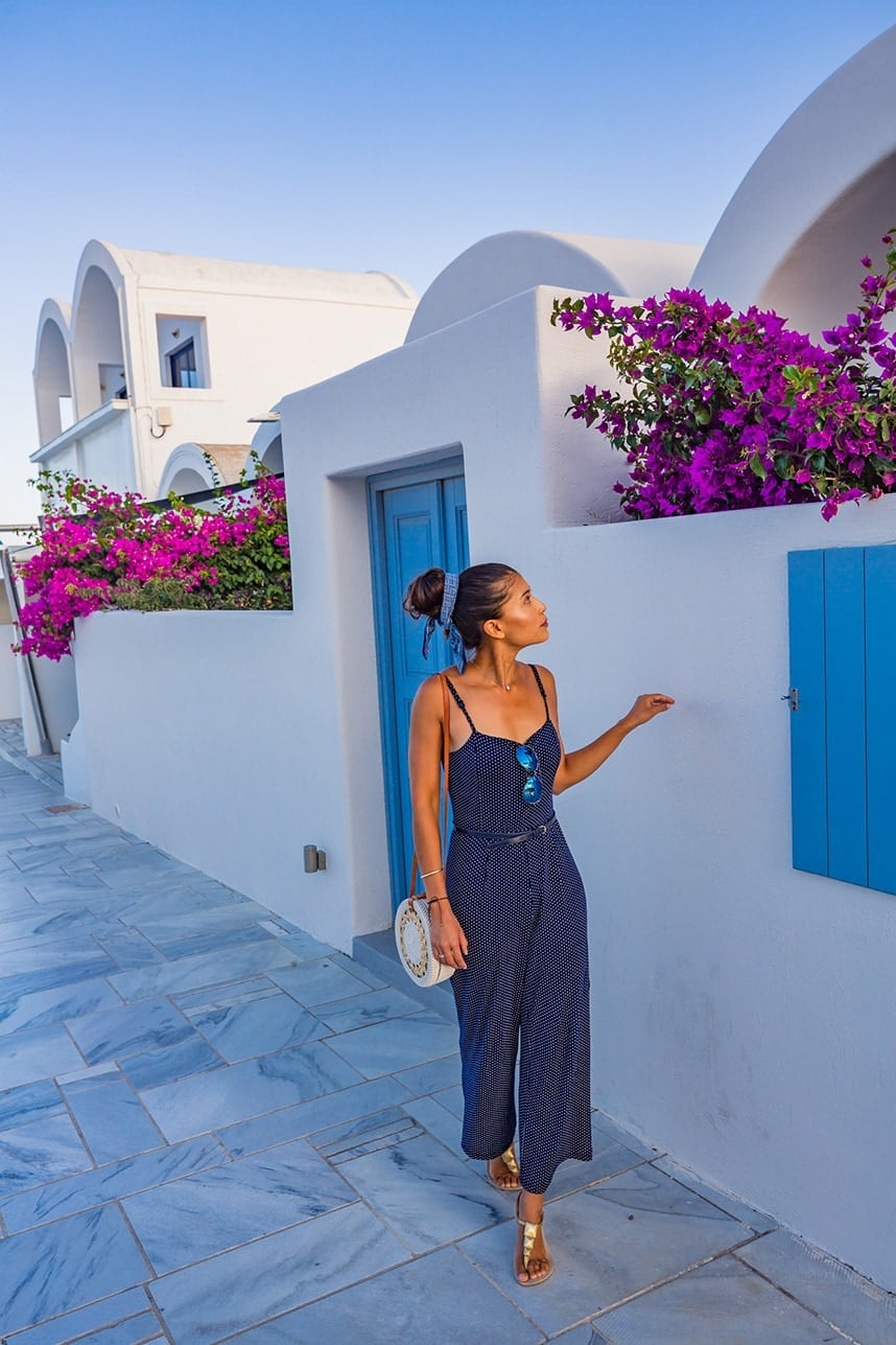 Navy polka dot wide leg jumpsuit for travel Navy polka dot wide leg jumpsuit for travel — Jumpsuit Outfits