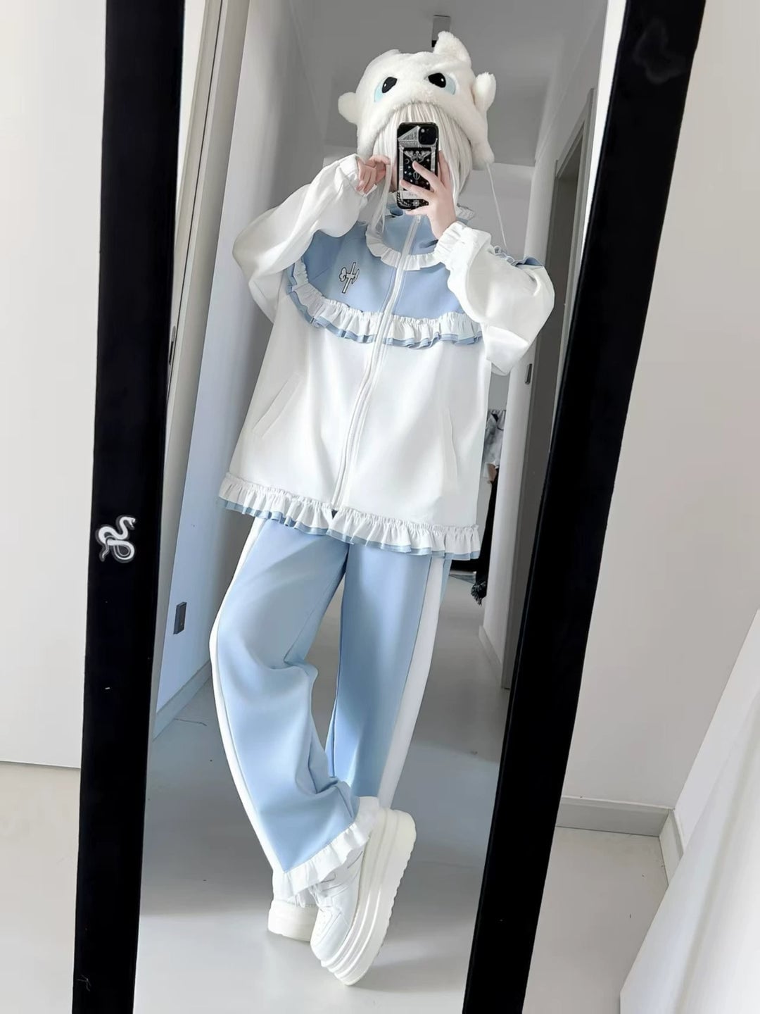 Coordinated Pastel Tracksuit with Ruffles Coordinated Pastel Tracksuit with Ruffles — Kawaii Outfits