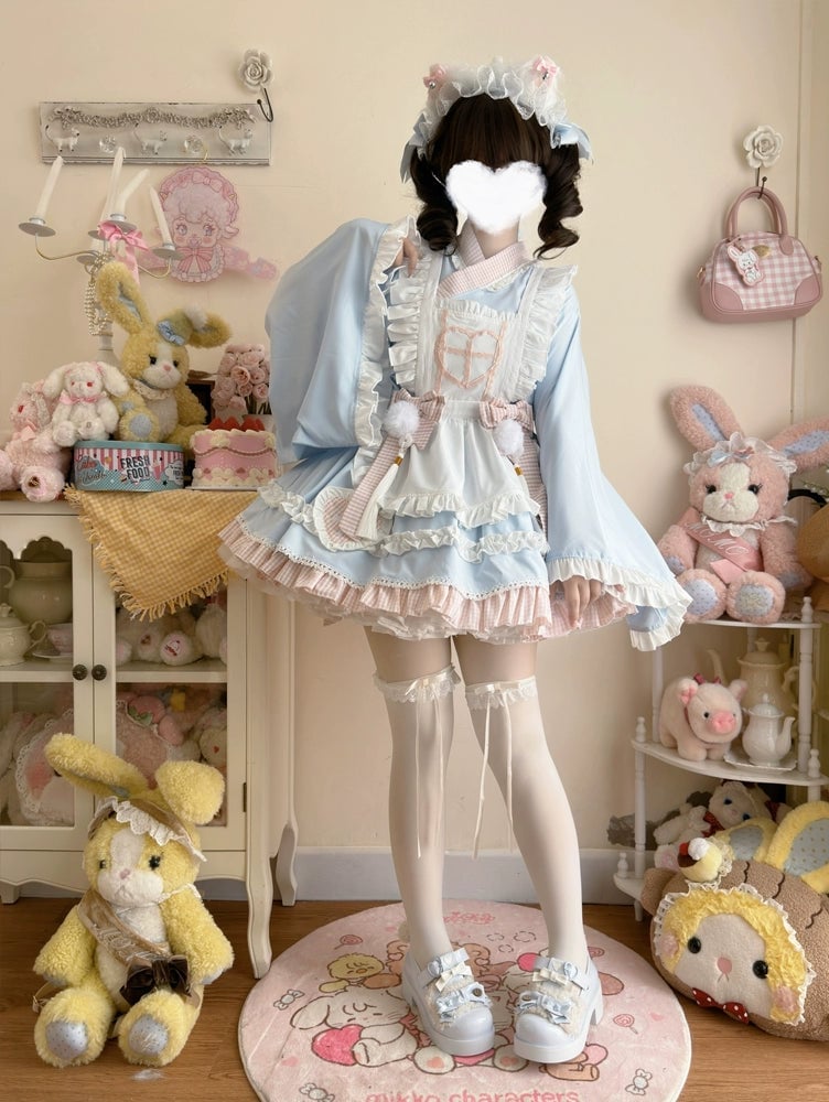 Lolita Dress Set with Ruffled Apron Lolita Dress Set with Ruffled Apron — Kawaii Outfits